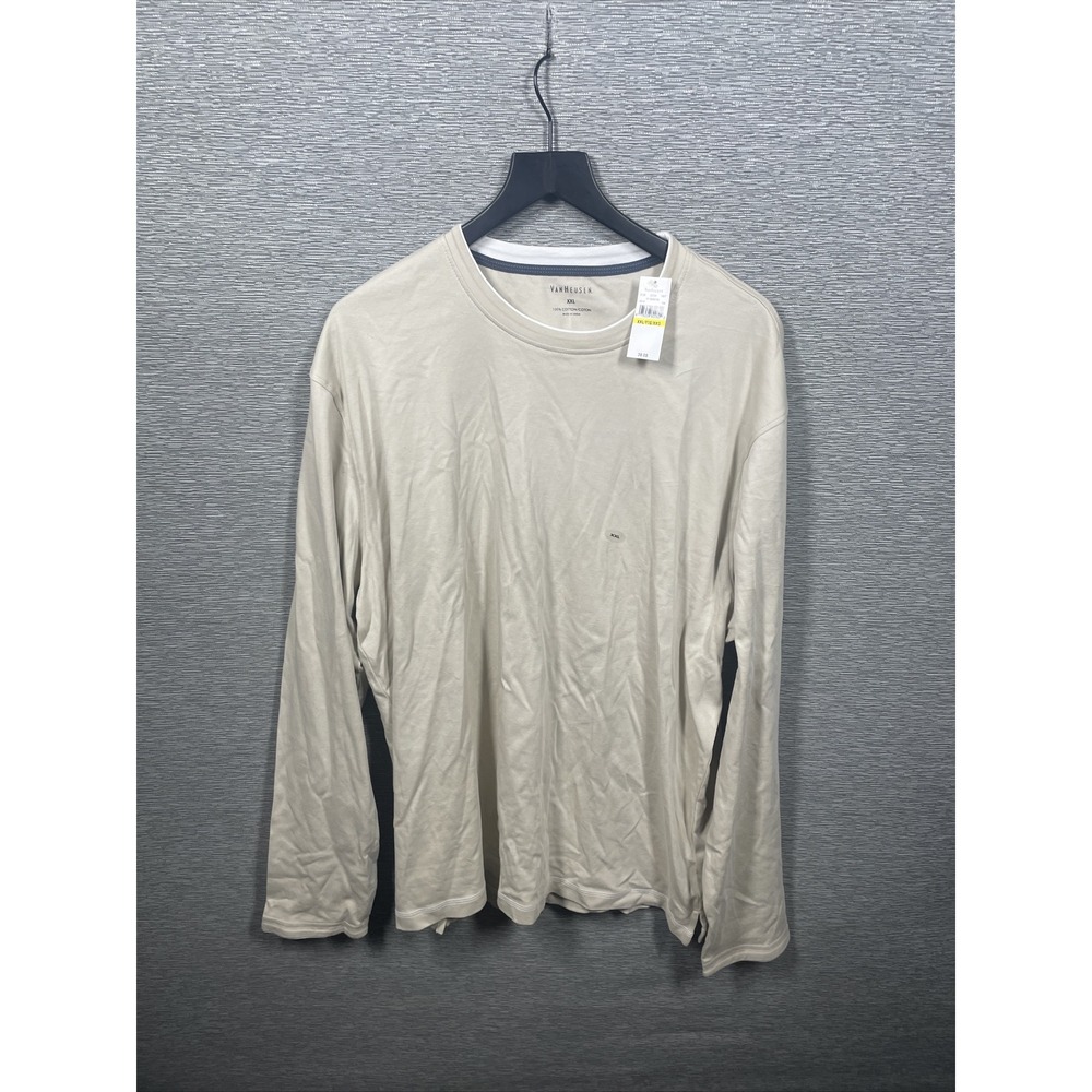 Van Heusen Long‎ Sleeve Cream Shirt Men's Size XXL NEW